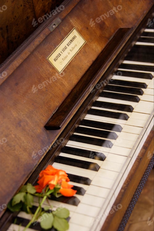 Preview: Close-Up Of Piano Of Frederic Chopin At The Real Cartuja De Valldemossa, Mallorca, Spain