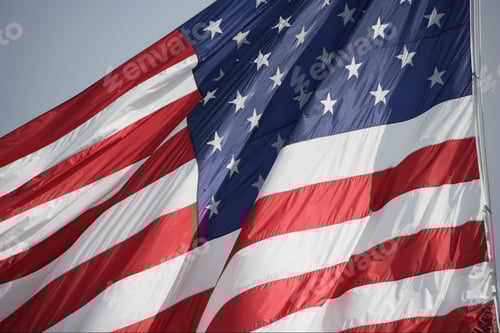 Preview: United States Flag Waves Proudly in the Wind