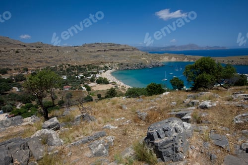 Preview: Beach North Of Lindos, Rhodes, Dodecanese, Greece, Europe