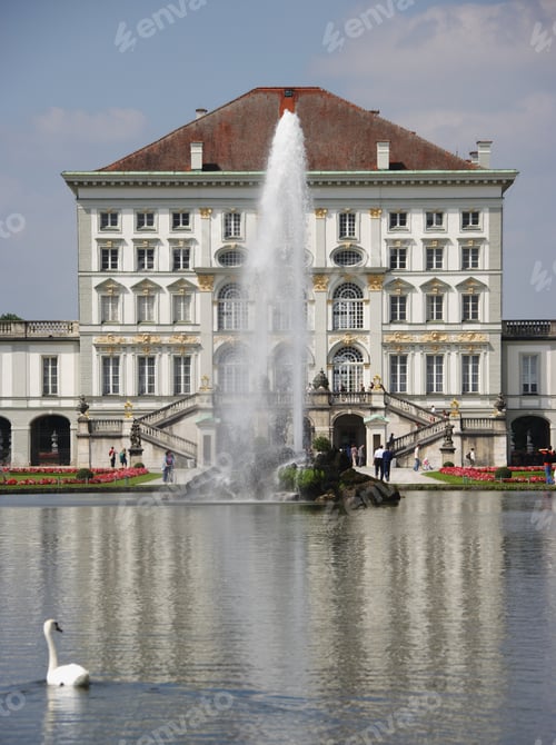 Preview: Fountain In Front Of Building In Munich