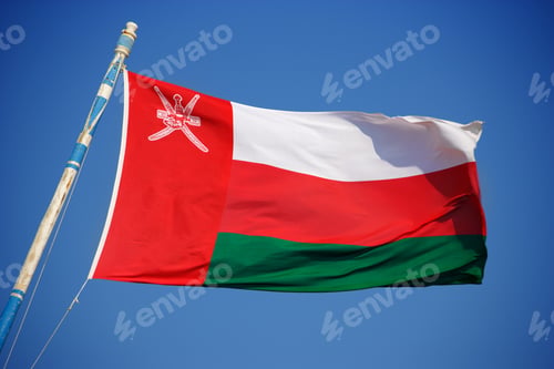 Preview: Flag Of Oman Blowing In Wind