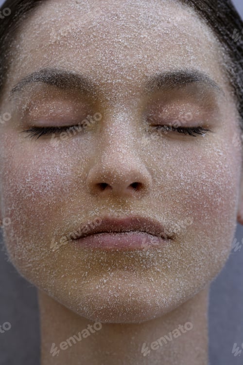Preview: Young Woman With Sand On Face