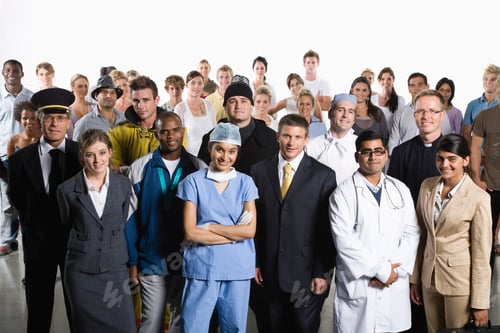 Preview: Variety Of Professionals Standing Together