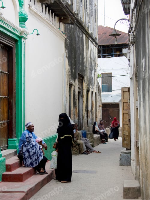 Preview: Street In Stone Town, Part Of Zanzibar City, Zanzibar, Tanzania, Africa