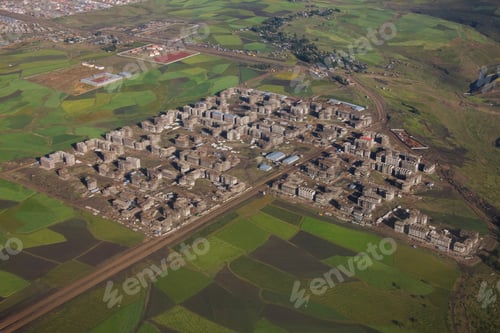 Preview: Aerial View Of Buildings Under Construction At Addis Ababa, Ethiopia, Africa