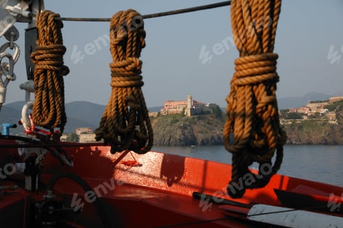 Preview: View From A Rry To The Fort Of Portorraio, Elba, Tuscany, Italy