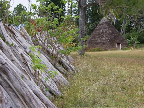 Preview: Traditional Hut In Museum Village At Lifou Island, Loyalty Islands, New Caledonia, Overseas