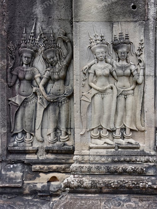 Preview: Temple, Exterior Of Angkor Wat, Angkor, Siem Reap, Cambodia