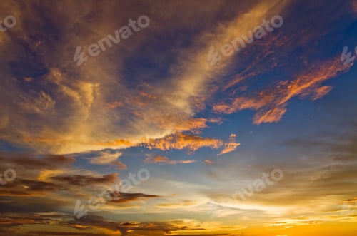 Preview: Clouds In Sunset Near Alter Do Chao, Rio Tapajos, Amazon River, Brazil