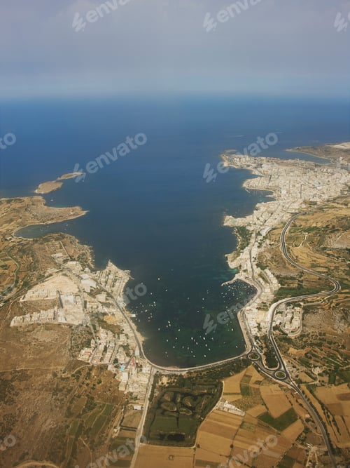 Preview: Aerial View Of Saint Paul'S Bay, Malta