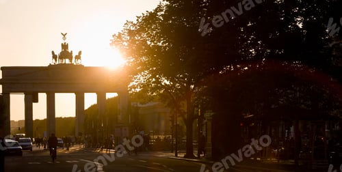 Preview: Brandenburg Gate With Quadriga In Backlight, Berlin, Germany