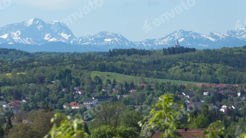 Preview: Monastery Of Andechs With The Alps In Background, Woerthsee, Starnberg, Upper Bavaria, Germany