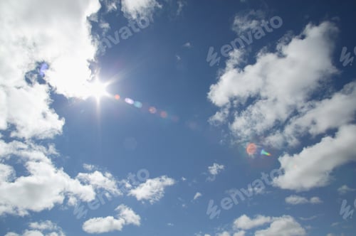 Preview: View Of Blue Sky, Clouds And Sun