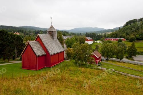 Preview: Lo Church In Trondelag Folk Museum, Sverresborg, Trondheim, Norway