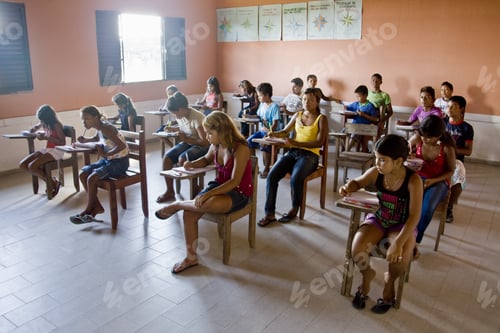 Preview: Children In School In Cuxiu Muni, Amazon River, Brazil