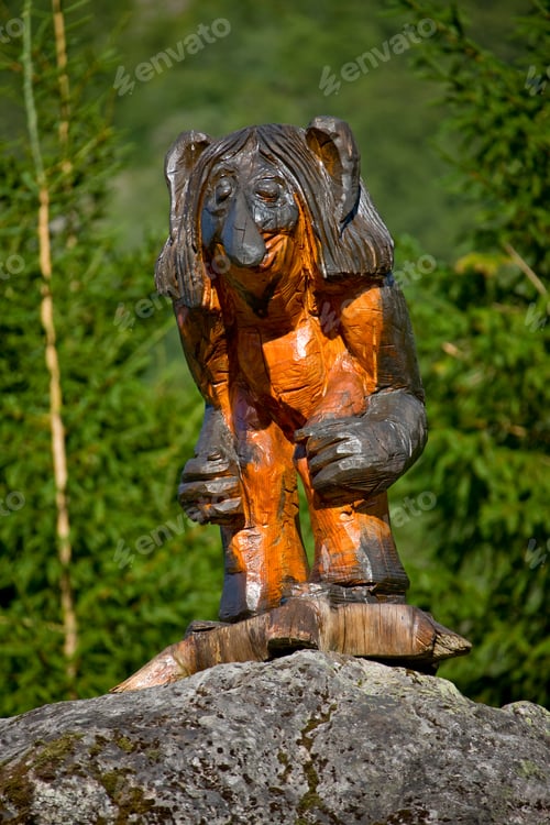Preview: Wooden Troll At Trollstigen, The Troll Path, Rauma, Norway