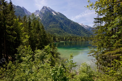 Preview: View Over Hintersee, Ramsau, Near Berchtesgaden, Bavaria, Germany