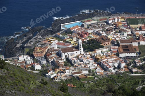 Preview: High Angle View Of Garachico, Tenerife, Canary Islands, Spain