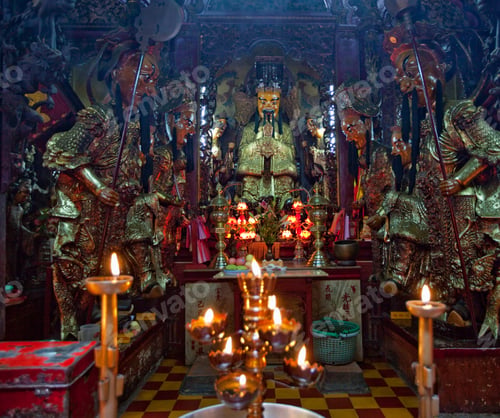 Preview: Altar Inside Jade Emperor Pagoda, Phuoc Hai Tu, Ho Chi Minh City, Saigon, Vietnam