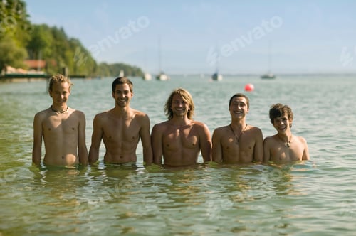 Preview: Portrait Of Teenage Boys In Lake
