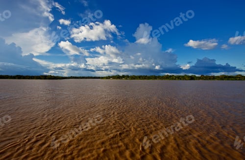 Preview: View Over Amazon River At Cuxiu Muni, Amazon River, Brazil