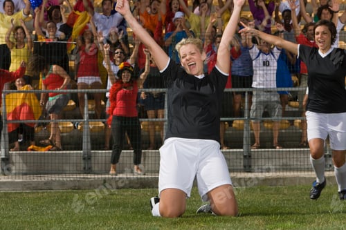 Preview: German Female Soccer Players Celebrating Goal