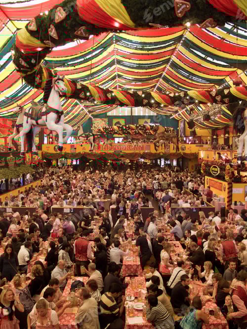 Preview: The Interior Of The Hippodrom Beer Tent, Oktoberfest, Munich, Germany