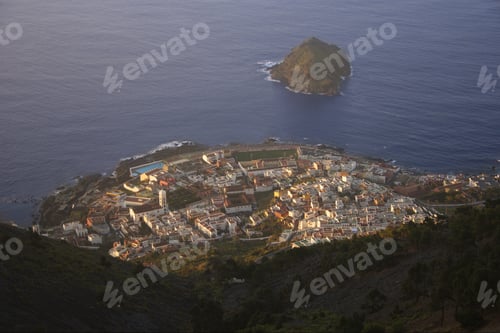 Preview: View To Garachico At Sunset, Tenerife, Canary Islands, Spain