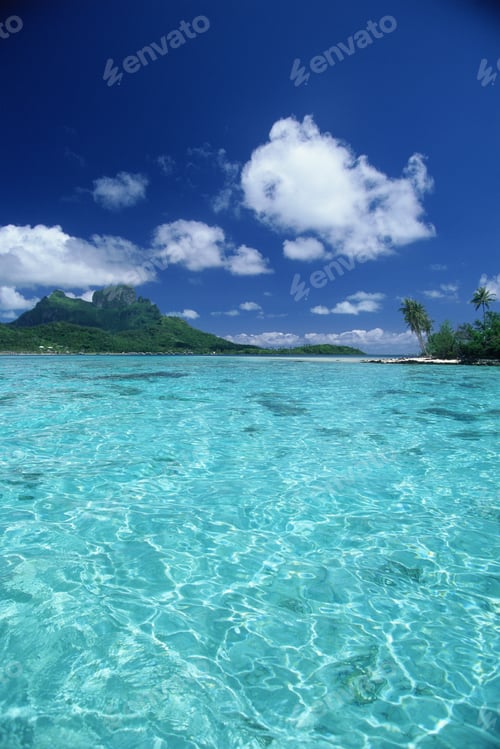 Preview: View Of Clear Water In Bora Bora, Society Islands, French Polynesia