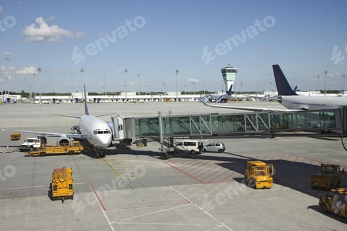 Preview: High Angle View Of Munich Airport, Bavaria, Germany