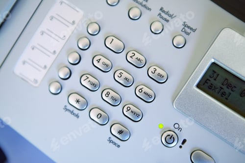 Preview: High Angle View Of A Fax Machine