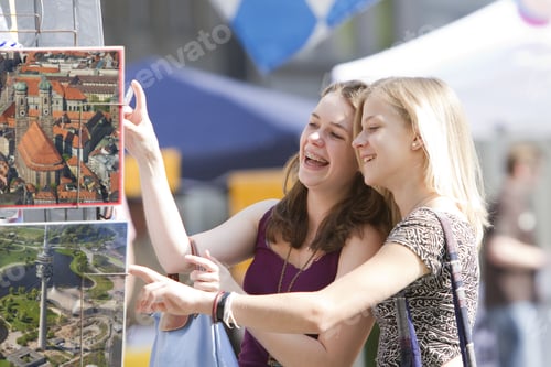 Preview: Teenage Friends Looking At Souvenirs