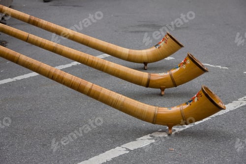 Preview: Alphorns, Zermatt, Valais, Switzerland, Europe
