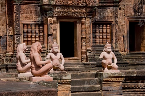 Preview: Sculptures At Banteay Srei Temple, Angkor, Siem Reap, Cambodia