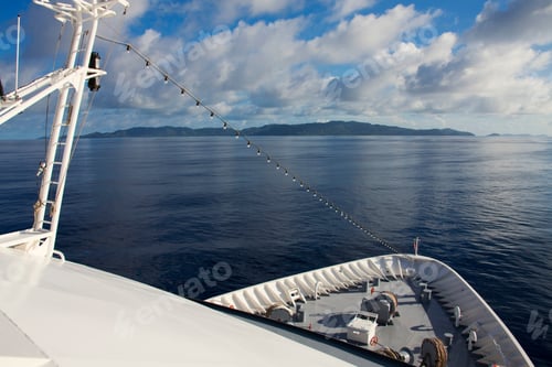 Preview: View To Praslin Island From Ship, Seychelles