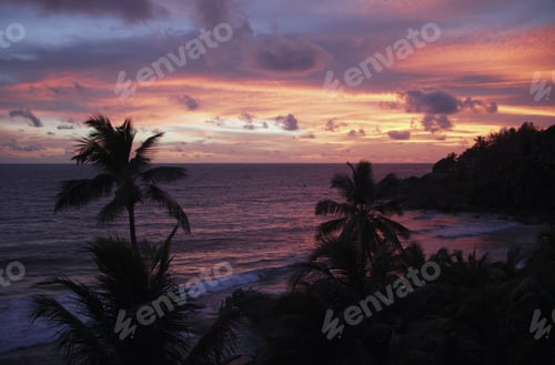 Preview: Beach At Sunset, Anse Intendance, Mahe', Seychelles