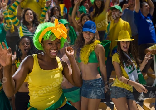 Preview: Brazilian Fans At Soccer Game In Cape Town, South Africa