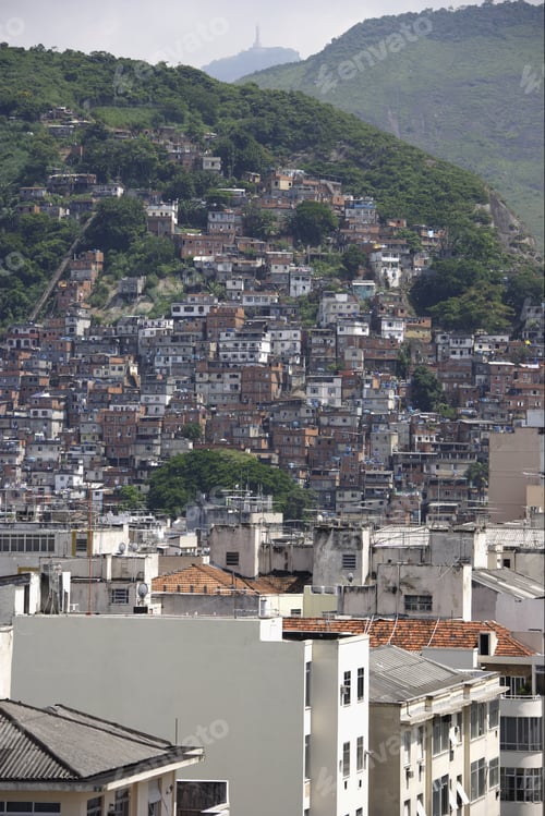 Preview: City On Mountainside, Rio De Janeiro, Flavella, Brazil