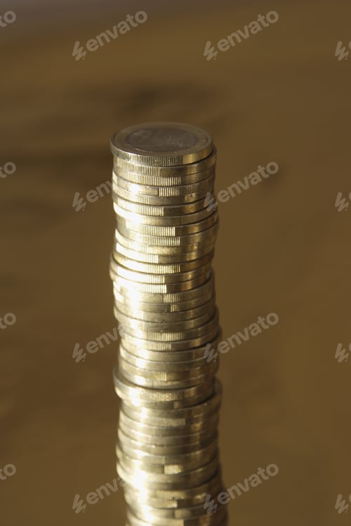 Preview: Stack Of One Euro Coins