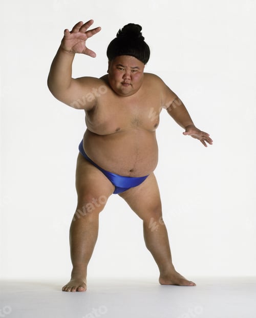 Preview: View Of A Sumo Wrestler Ready To Fight
