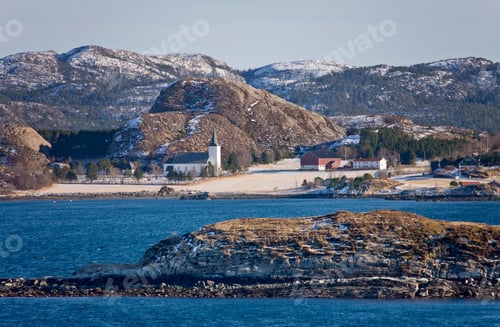 Preview: Little Village At Trondheimsfjord, Trondheim, Sor-Trondelag, Trondelag, Norway