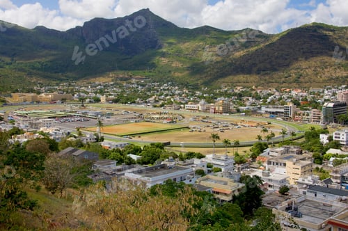Preview: Aerial View Of Champ De Mars Racecourse At Port Louis, Mauritius, Africa