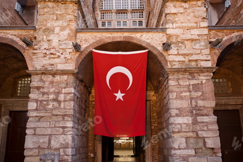 Preview: Turkish Flag At Hagia Sophia, Istanbul, Turkey
