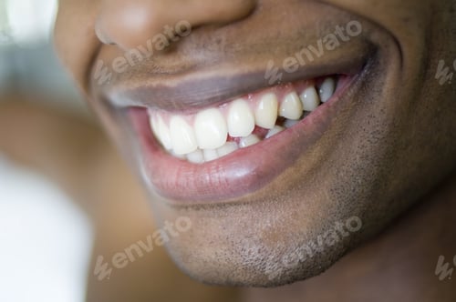 Preview: Extreme Close Up Of African Man'S Smile