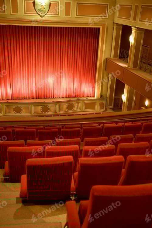 Preview: Balcony Seating And Stage In Empty Theater