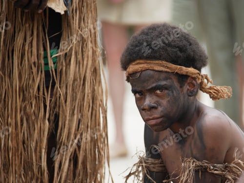 Preview: Indigenous Melanesian Inhabitant Of New Caledonia In Hienghene, Overseas Territory Of France