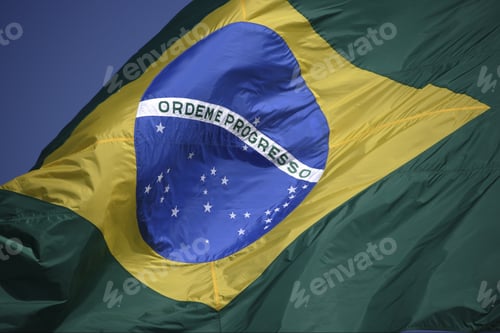 Preview: Close Up Of Flag Of Brazil