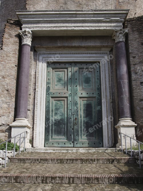 Preview: Bronze Door On The Temple Of Romulus, Roman Forum, Rome, Italy