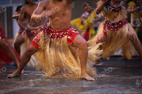 Preview: Group Of Melanesians In Traditional Performance, Noumea, New Caledonia, Overseas Territory Of France