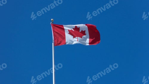 Preview: Canadian Flag, Lake Louise, Banff National Park, Alberta, Canada
